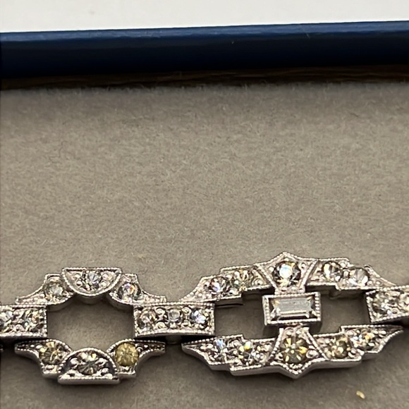 ENGEL BROTHERS 1930’s ART DECO RHINESTONE BRACELET - Picture 11 of 12